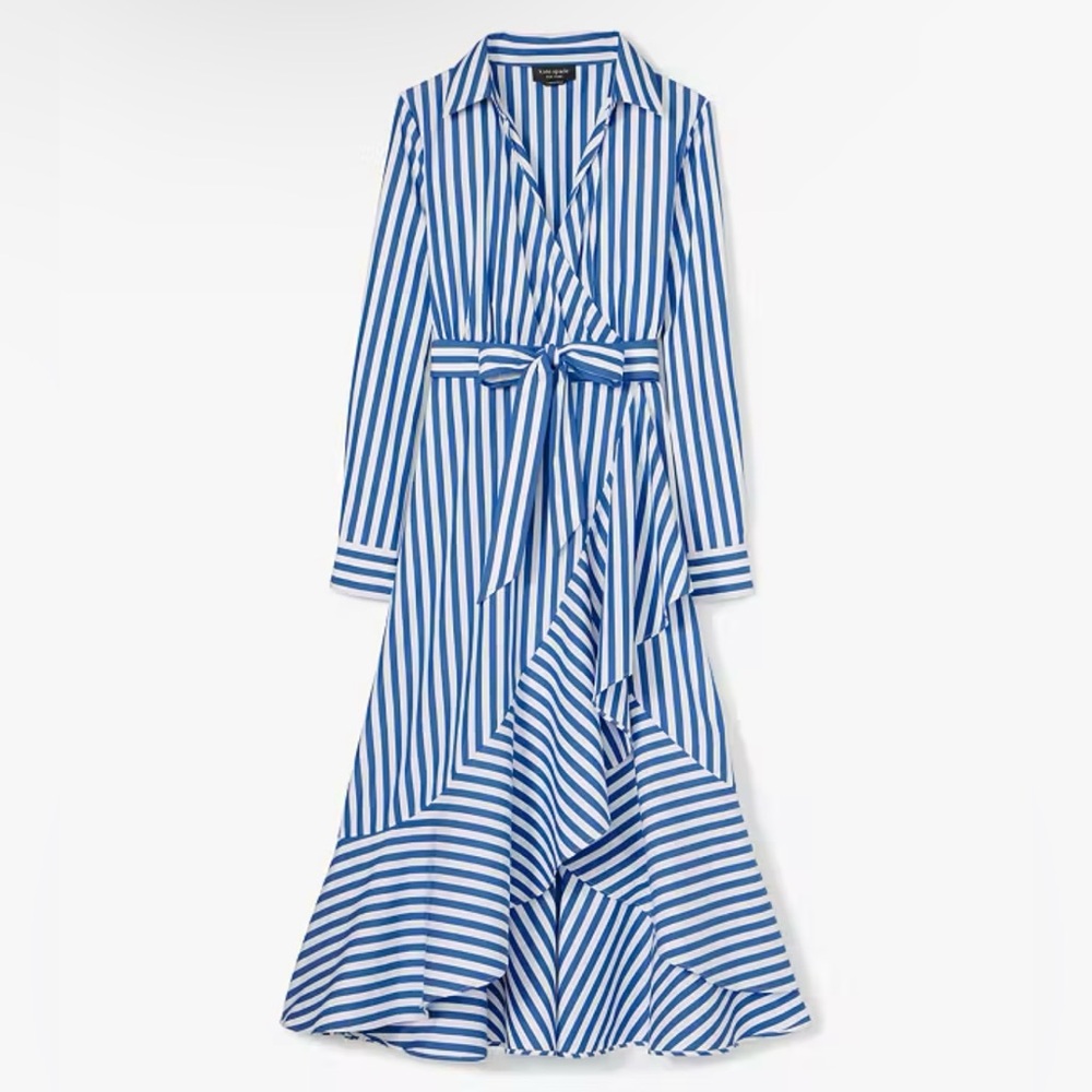 NWT Kate Spade Julia Stripe Wrap Dress